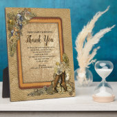 ゴシック金ゴールドスチームパンク皮革に フォトプラーク (側面)