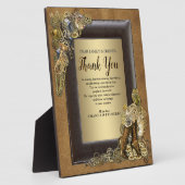 ゴシック金ゴールドス結婚テームパンクのスエード フォトプラーク (側面)