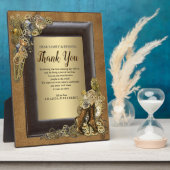 ゴシック金ゴールドス結婚テームパンクのスエード フォトプラーク (側面)