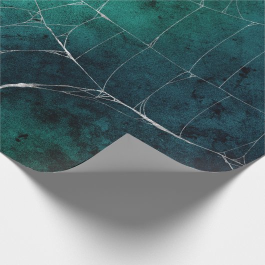 ゴシック銀くもの巣動揺して包装紙 ラッピングペーパー (角)