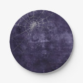 ゴシック銀くもの巣 動揺して ペーパープレート (正面)