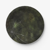 ゴシック銀くもの巣 動揺して ペーパープレート (正面)