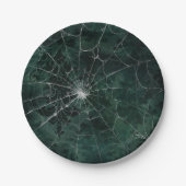 ゴシック銀くもの巣 動揺して ペーパープレート (正面)