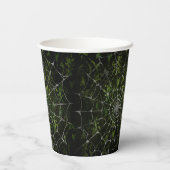 ゴシック銀くもの巣 動揺して 紙コップ (裏面)