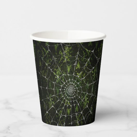 ゴシック銀くもの巣 動揺して 紙コップ (左)