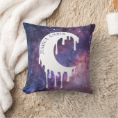 ゴシック銀河系ホワイトドリッティングムーン名 クッション (ブランケット)