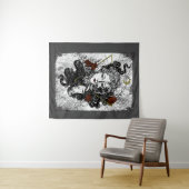 ゴシック鏡ガールバラ タペストリー (インサイチュ(横))