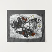 ゴシック鏡ガールバラ タペストリー (正面(横))