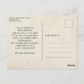 ゴシック鏡不気味骨格ハロウィーン招待状 ポストカード (裏面)