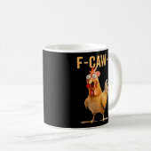 ゴシック面白いユーモアカラス F-Caw-F コーヒーマグカップ (正面右)