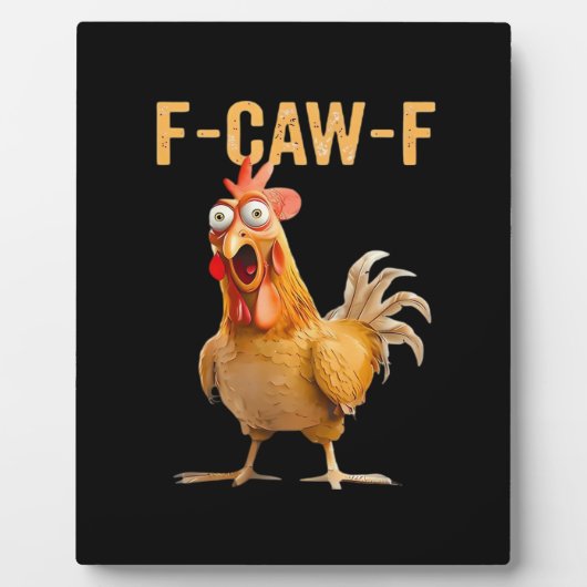ゴシック面白いユーモアカラス F-Caw-F フォトプラーク (正面)