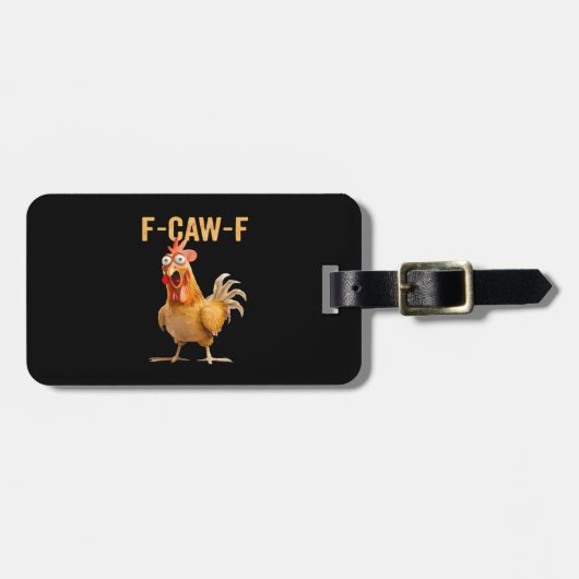 ゴシック面白いユーモアカラス F-Caw-F ラゲッジタグ (正面横)