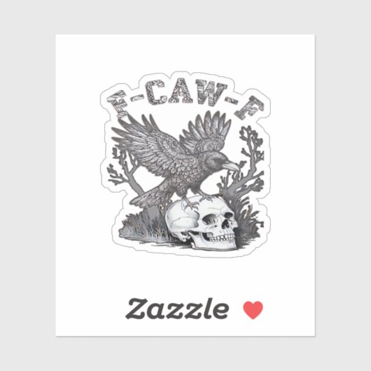 ゴシック面白いF-Caw-Fユーモアカラス必須レトロ シール (シート)