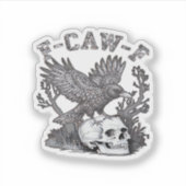 ゴシック面白いF-Caw-Fユーモアカラス必須レトロ シール (正面)