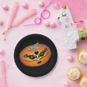 ゴシック顔ジャックOランタン ペーパープレート (パーティー)