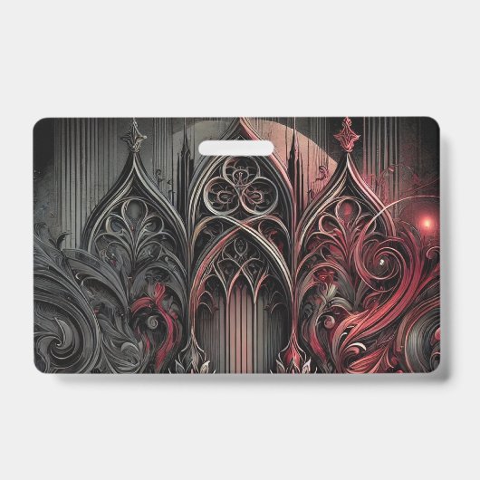 ゴシック風のエレガンス名バッジ バッジ (正面)