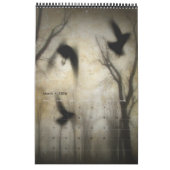 ゴシック風のカレンダーでカラスを鳴らす カレンダー (3月 2026)