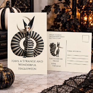 ゴシック風のクセのあるハロウィンカード シーズンポストカード