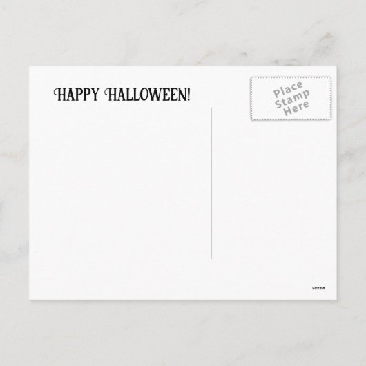 ゴシック風のレイベンとキャンドルのハロウィーン シーズンポストカード (裏面)