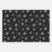 ゴシック風の不気味なクリスマススノーフレーク ラッピングペーパーシート (正面3)