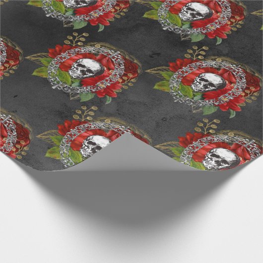 ゴシック風の小さなクリスマスを過ごす ラッピングペーパー (角)