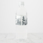 ゴシック風の小さなブーブベイビーシャワー ペットボトルラベル (裏面)