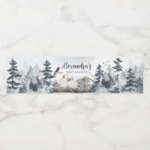 ゴシック風の小さなブーブベイビーシャワー ペットボトルラベル (シングルラベル)