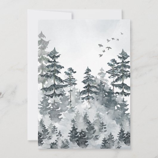 ゴシック風の小さなブーブベイビーシャワー 招待状 (裏面)