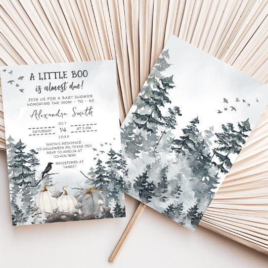 ゴシック風の小さなブーブベイビーシャワー 招待状