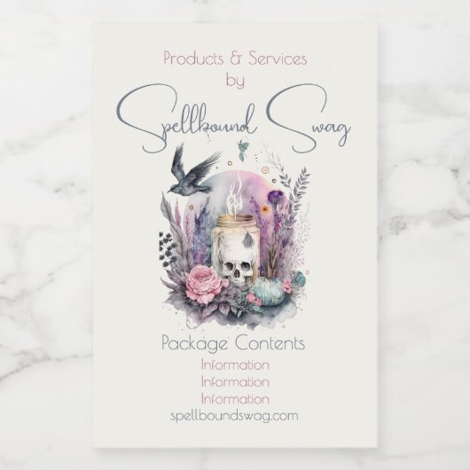 ゴシック風の秋のフローラ フードラベル (シングルラベル)