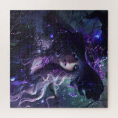 ゴシック風の紫の魔女 ジグソーパズル (横)