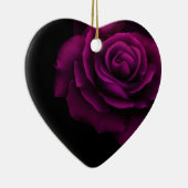 ゴシック風の紫赤バラの花 セラミックオーナメント (右)