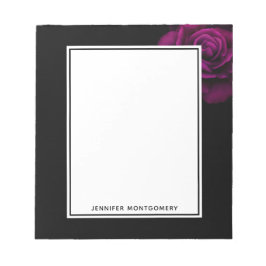 ゴシック風の紫赤バラの花 ノートパッド