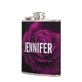 ゴシック風の紫赤バラの花 フラスク (左)