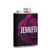 ゴシック風の紫赤バラの花 フラスク (右)