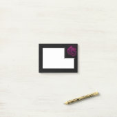 ゴシック風の紫赤バラの花 ポストイット (デスク上)