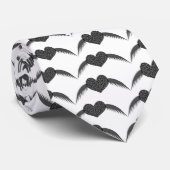 ゴシック風の翼のある愛のハートのネクタイ ネクタイ (ロール)