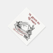 ゴシック風の花嫁または死ぬまで死亡バチェロレッテ週末 スタンダードカクテルナプキン (角)