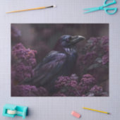 ゴシック風の落花紫色の葉のデコページ 薄葉紙 (クラフト)