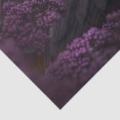 ゴシック風の落花紫色の葉のデコページ 薄葉紙 (詳細)