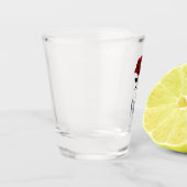 ゴシック風の赤いバラと三日月と愛 ショットグラス (左)