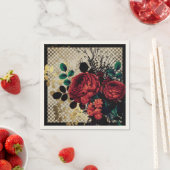 ゴシック風の赤いバラ スタンダードカクテルナプキン (インサイチュ)