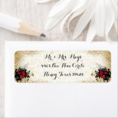 ゴシック風の赤いバラ ラベル (インサイチュ)