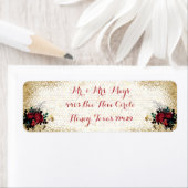 ゴシック風の赤いバラ ラベル (インサイチュ)