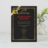 ゴシック風の50周年結婚記念日 招待状 (スタンド正面)