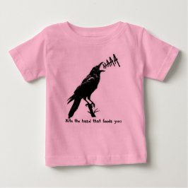 ゴシック風イラスト - 黒いカラス ベビーTシャツ