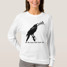 ゴシック風イラスト - 黒いカラス Tシャツ