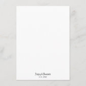 ゴシック風エレガントなウェディングディナーメニュー メニュー (裏面)