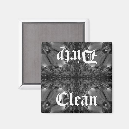 ゴシック風クリーン汚れた食洗機万華鏡のように千変万化するパターン マグネット (正面/裏面)