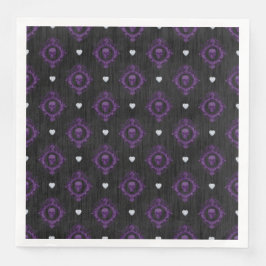 ゴシック風パープルハロウィーンスカル